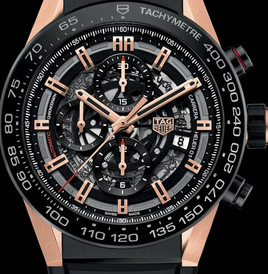 《台南腕錶職人》豪雅 TAG HEUER CARRERA Tag01 鈦金屬 K金 45m 二手極新品 2017年單