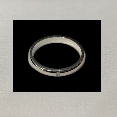 【哈極品】美品《Cartier 卡地亞 PT950鉑金  1895單鑽線戒/戒指 56號》