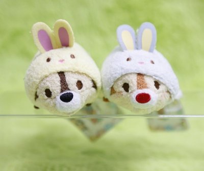 🌸Dona日貨🌸日本迪士尼store限定 Tsum奇奇蒂蒂復活節粉嫩兔子裝 小娃娃/疊疊樂布偶/擺飾-2入 C18