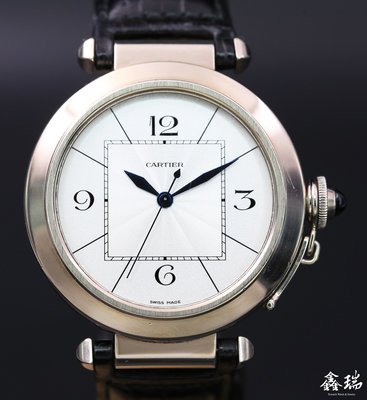 【鑫瑞鐘錶】Cartier 卡地亞 Pasha 18K白金 42mm 大錶徑 自動上鍊 18K白金摺疊扣