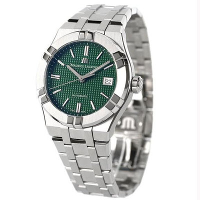 MAURICE LACROIX AI6007-SS002-630-1 艾美錶 機械錶 39mm AIKON  綠色面盤 不鏽鋼錶帶