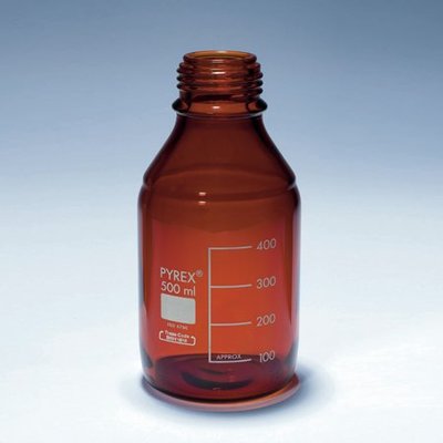 『德記儀器』《PYREX》茶色廣口血清試藥瓶 紅蓋 GL45 Bottle, Media, Screw Cap
