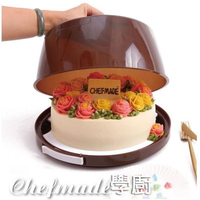 【學廚WK9204-蛋糕盒】6-8吋環保日式圓形生日蛋糕盒 手提透明包裝保鮮盒