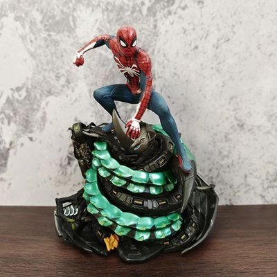 復仇者聯盟PS4游戲蜘蛛俠場景雕像手辦模型盒裝擺件批發