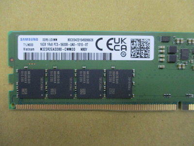 全新 三星原廠DDR5-5600 16GB 288pin 桌上型電腦專用記憶體
