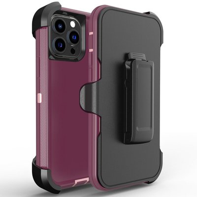 GMO 2免運蘋果iPhone 11 Pro Max軍用超防摔內PC+外TPU可無線充電 紫紅手機殼套保護殼套