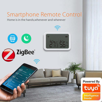 Tuya ZigBee溫溼度光照度傳感器支持HomeKit手機遠程控監控