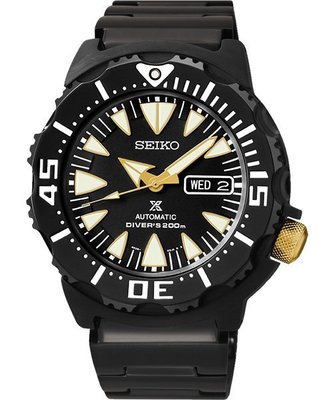 SEIKO Prospex 海龍潛水200米機械腕錶(SRP583J1)-IP黑/42mm 4R36-01J0K