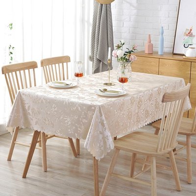歐式暗花pvc桌布 防水防油茶幾餐桌布家用臺布長方形塑料
