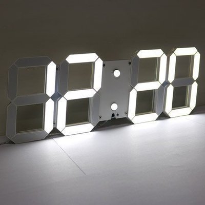全人類網拍--超大屏幕 LED電子鍾 簡約時尚創意時鐘多功能數字顯示 LED 3D 鐘 靜音 掛鐘