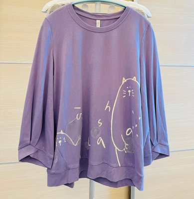 超人氣推薦單品💖斷貨全新 a la sha 紫色S號Q咪泡泡網紗造型袖上衣 百搭好有型