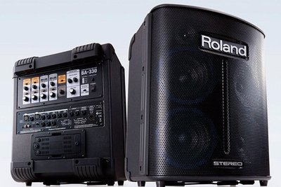 【現代樂器】免運！Roland BA-330 易攜式 可裝電池 BA330 PA音箱 不用插電