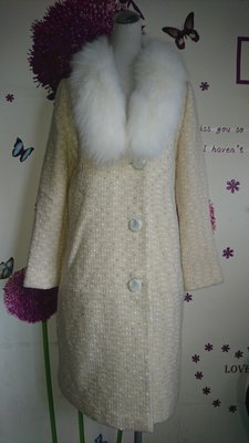 La Fe`ta 拉法達經典款真毛領羊毛長版外套(A82)