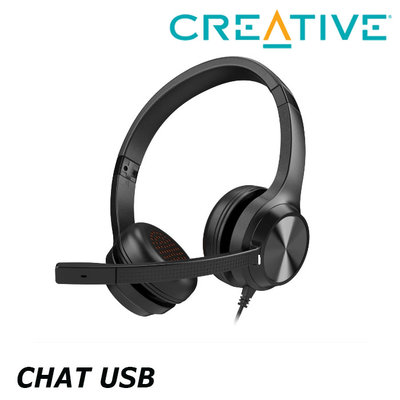 【MR3C】限量 含稅公司貨 CREATIVE 創新未來 CHAT USB 抗噪 頭戴式耳機麥克風