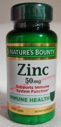 美國進口 自然之寶  Nature's Bounty Zinc 鋅片  鋅元su 50mg*100片