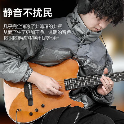 吉他斗牛士靜音吉他智能琴全單板旅行演出練習電吉他民謠古典吉他