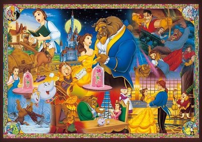 W1000-479 絕版迷你1000片日本進口拼圖 迪士尼  美女與野獸 公主 貝兒