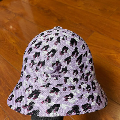 KANGOL  紫色豹紋帽子 L碼