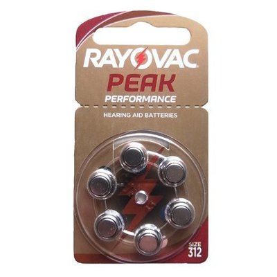 RAYOVAC 助聽器電池 一卡6顆 鋅空氣電池 ZA312 PR41 P312 312
