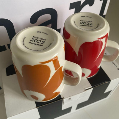Marimekko Unikko  250ml*2 雙杯組/杯子/茶杯/對杯/小茶杯