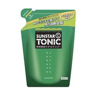 日本 SUNSTAR TONIC 三詩達爽快頭皮 洗髮精 360ml (補充包) 不含矽靈 清涼薄荷