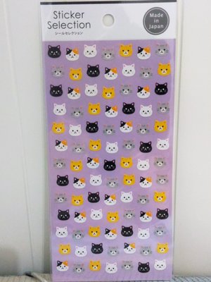 【cheerio】日本雜貨/日本製/可愛動物圖案造型貼紙/手帳本貼紙/行事曆貼紙/小貓