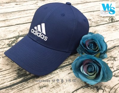 Washoes adidas Logo CAP 藍CF6913 老帽 帽子 白S98150 黑S98151愛迪達