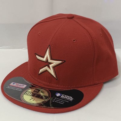 CA-美國職棒【休士頓太空人】MLB 2001~11年 LOGO隊徽 替代通用球員帽-7 3/4 (紅 NEW ERA)