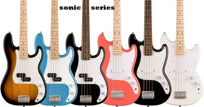 [魔立樂器 高雄] Squier Sonic Bass Precision 電貝斯 by Fender 附琴袋 背帶