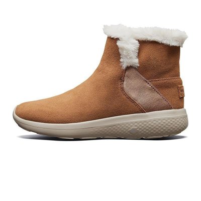 100原廠％Skechers斯凱奇官方女鞋輕質舒適毛里短靴保暖中幫雪地靴