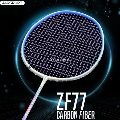 Alp ZF77 6U 72g 100% 全碳纖維 Strung 羽毛球拍, 帶有自由弦超輕型標刺式球拍-Jay雜貨屋