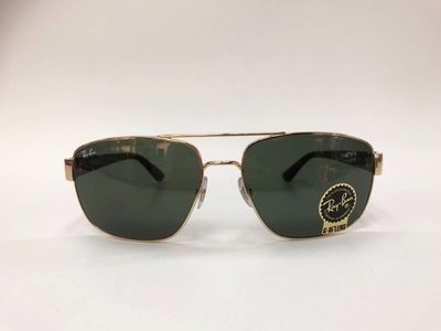 光寶眼鏡城(台南)Ray-Ban新款經典紳士雙槓大方款金屬太陽眼鏡,RB3663/001/31,LUXOTTICA公司貨