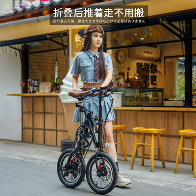 公路車出口日本16寸一秒折疊自行車超輕便攜成人男女式變速碟剎折疊單車