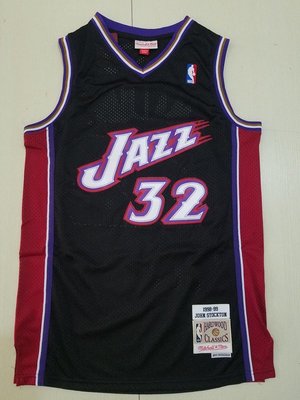 卡爾·馬龍(Karl Malone) NBA 猶他爵士隊 1998-99 復古版 球衣 32號