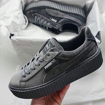 Puma Fenty Creeper 蕾哈娜 增高 厚底 滑“深灰絲絨”364466-03 女鞋