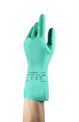 【老毛柑仔店】Ansell ED 37-175 耐酸鹼防護手套 耐油防化學溶液 防滑 碳氫化合物