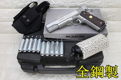 [01] 鋼製 INOKATSU COLT M1911 手槍 CO2槍 銀 優惠組F 井勝 1911 柯特 MEU 45手槍