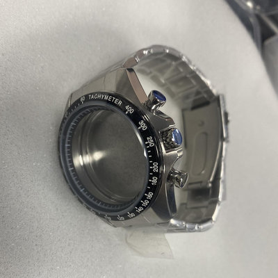 改裝手表配件 39MM礦物質玻璃精鋼表殼+表帶 適合裝石英vk63機芯