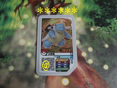 台版Pokemon gaole 神奇寶貝長型卡匣~3星閃卡:水箭龜