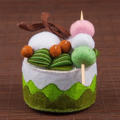 【免剪裁】不織布手工DIY材料包 抹茶小蛋糕