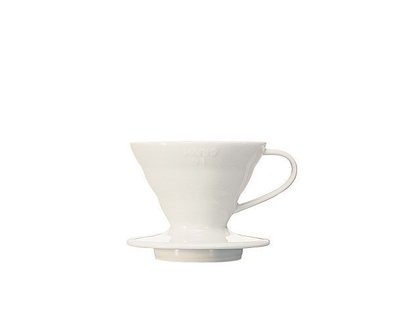HARIO濾杯   V60 白色陶瓷圓錐形濾杯 VDC-01W (1-2人份) -【良鎂咖啡精品館】
