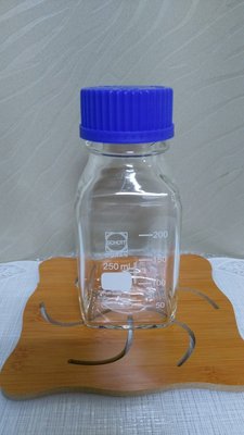 SCHOTT DURAN 方型血清瓶250ml 玻璃瓶 試藥瓶 德國製