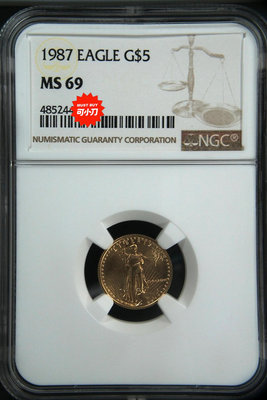 NGCMS69美國1987年行走女神鷹洋金幣！