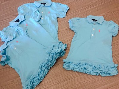 JFK RALPH LAUREN POLO 女童連身裙 全新正品 天空藍/粉紅馬配色 18M，2T，3T，4T