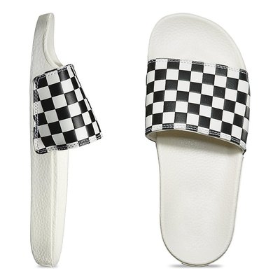CHIEF’ VANS 美版 SLIDE-ON 白色 黑白格 拖鞋 大LOGO 21.5~25.5cm