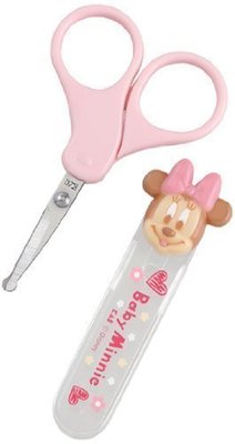 日本製 KAI Disney迪士尼 幼兒抗菌安全指甲剪刀 附收納盒~米妮