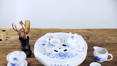 茶具套裝潮汕功夫茶具小型泡茶家用白瓷茶壺茶杯現代簡約陶瓷茶盤超夯 精品