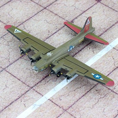 【金牌】1144仿真合金成品B17轟炸機模型擺件美國二戰空中堡壘沙盤靜態     新品 促銷簡約