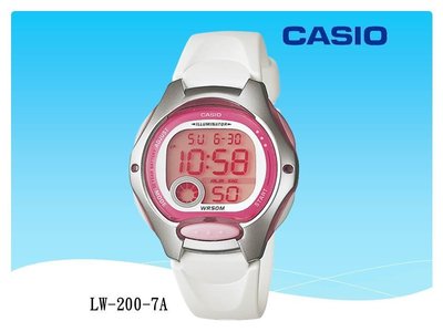 CASIO手錶 經緯度鐘錶 果凍型 50米防水電子錶 學生 兒童錶【超低價】全新品 公司貨LW-200-7A