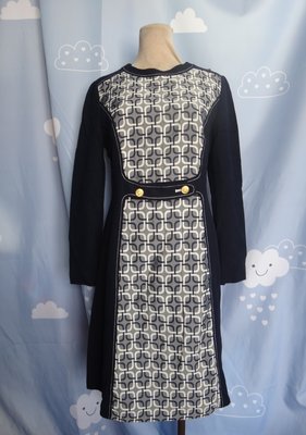 jaob00765100 ~ 正品 日本品牌 ROSALINE LEE RS 藍色 拼接洋裝 size: 11